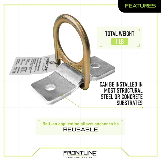 Frontline SBW01 Weld/Bolt-on Steel and Concrete Anchor | ASTM rated steel | can - Image 5