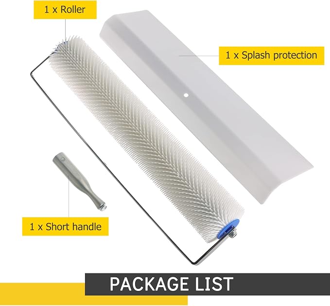 19" Spiked Screeding Compound Roller | 19"x 1" Remove Bubble Smooth Level - Image 2