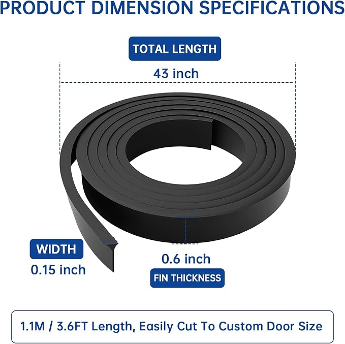 2 Pack Storm Door Bottom Sweep Fin Weatherstrip Replacement - Image 2
