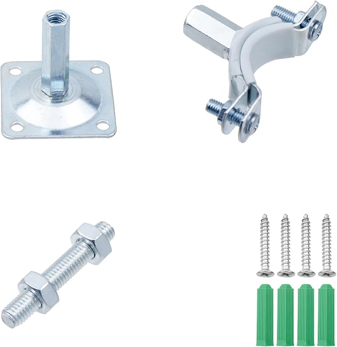 4pcs Wall Mount Pipe Supports 25mm Ceiling Mount Pipe Bracket Clamps Metal Ring - Image 3