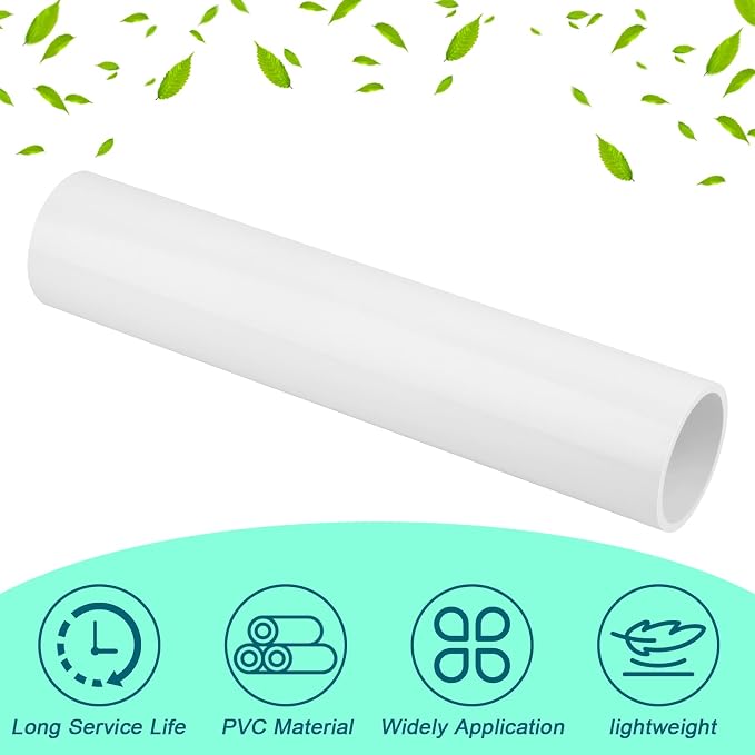 3 Inch PVC Pipe 17" Long White Sch40 Industrial PVC Pipes - Image 4