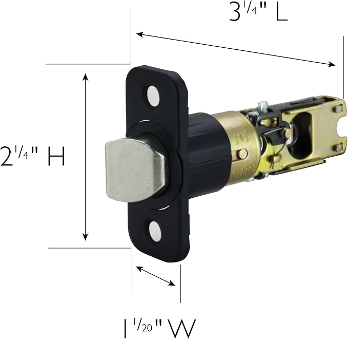 Design House Pro Series Passage Door Latch, Matte Black | Adjustable - Image 2