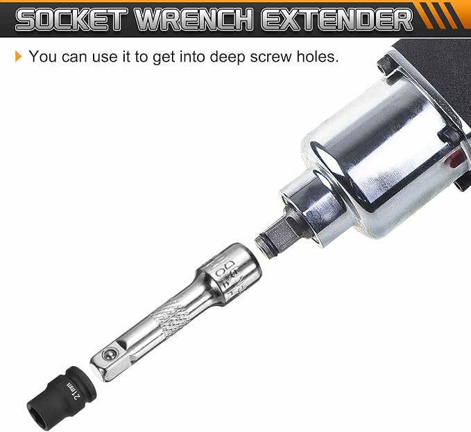 HARFINGTON 1pcs Socket Extension Bar 1/4" Drive 2" Long Extension Bars Impact - Image 5