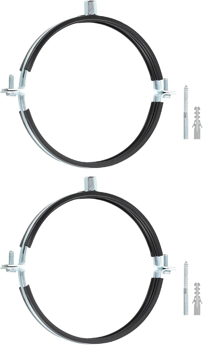 uxcell 2 Pcs Adjustable Pipe Bracket Clamp, 6.3-6.6" Wall Ceiling Mount Split by uxcell