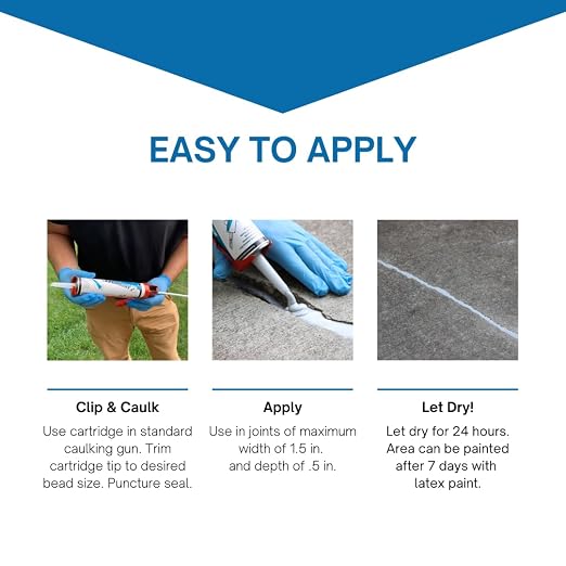 Akonaflex Self-Leveling Concrete Repair, 10 Ounces | Concrete Caulk Compound - Image 3