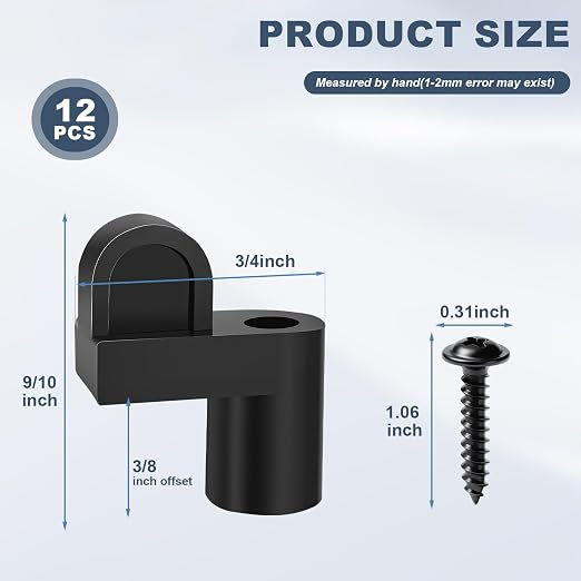 12-Pack 3/8 Inch Offset Window Screen Clips - Image 2