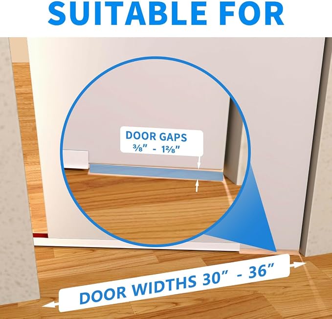 Door Draft Stopper for Bottom of Door, PVC Door Bottom Seal Strip - Image 4