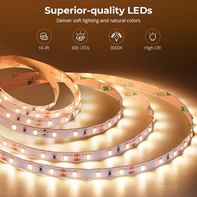 Govee Warm White LED Strip Lights 16.4ft - Image 5