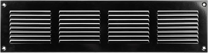 Repa Market 5-Pack Air Vent Cover 16x4 Inch Black Galvanized Steel Louvered - Image 8