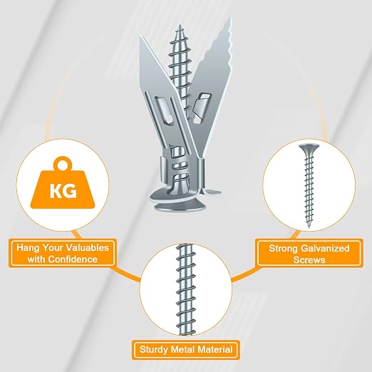 180Pcs Self Drilling Drywall Anchors, Metal Heavy Duty Dry Wall Anchors and - Image 3