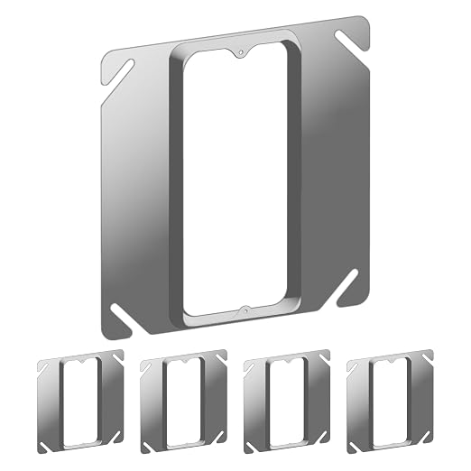 Airmont Products 5/8" Raised Mud Rings, Square Device Cover, 1-Gang Outlet Cover by AirmontProducts