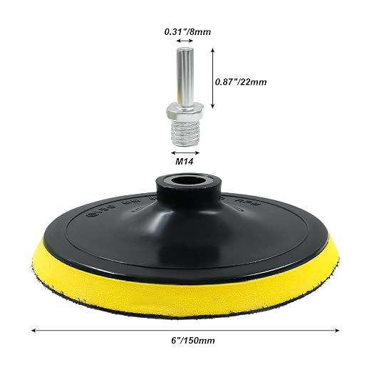 Luomorgo 6 Inch Hook & Loop Backing Pad Orbital Sander Polisher | Sanding Pad - Image 2