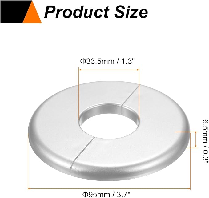 HARFINGTON 2pcs Wall Split Flange 33.5mm/1.3" Self-Adhesive Plumbing Cover - Image 2