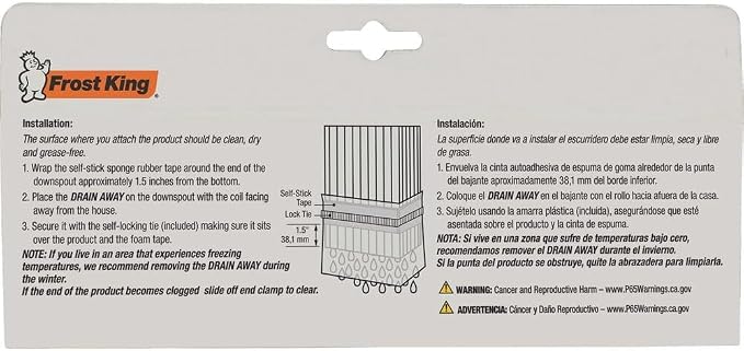 Frost King DE46BR Automatic Plastic Drain Away Downspout Extender, Extends - Image 5