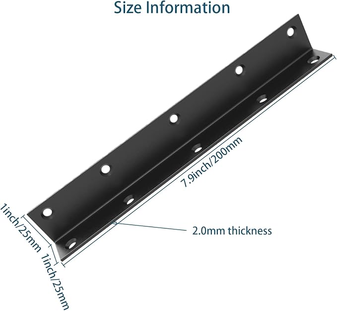 L Bracket, Heavy Duty Corner Brace, Stainless Steel Corner Bracket, Metal Braces - Image 3