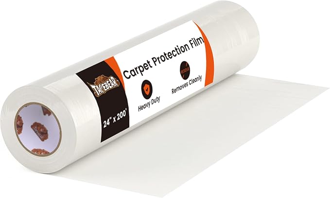 TAPEBEAR Carpet Protection Film 24" x 200' Carpet Cover 400 Sq.Ft by TAPEBEAR