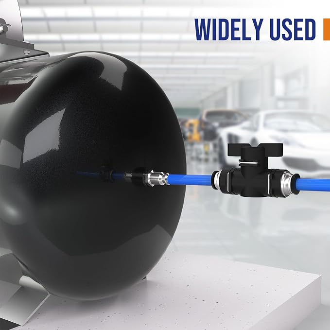 3/8 Push To Connect Valve, Shut Off Air Flow Control Fittings | Pneumatic - Image 6