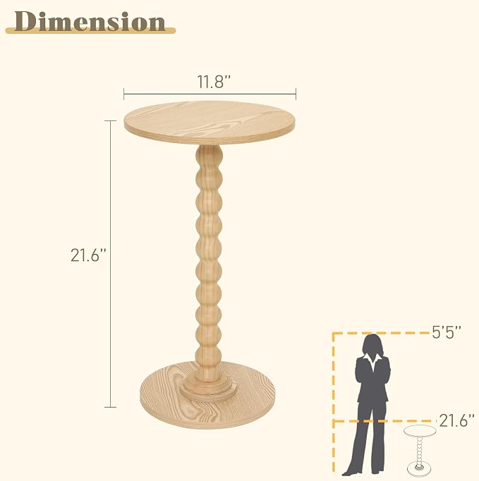 Fultyle Round Side Table, Small Drink Table - Image 3
