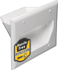 DATA COMM Electronics 45-0003-UWH 3-Gang Recessed Low Voltage Cable Pass by DATACOMM