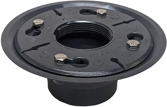 2 Inch Shower Drain Base for Linear Square Shower Drains Plastic PVC Floor by SereneDrains
