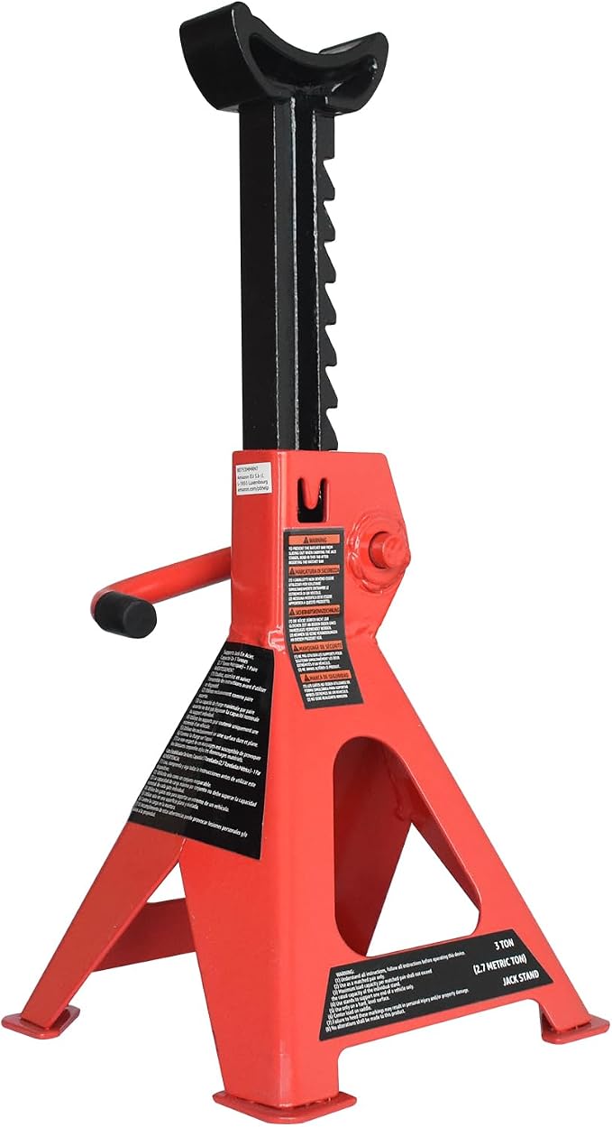 Amazon Basics Steel Jack Auto Stands, 3 Ton Capacity, Adjustable Height - Image 2