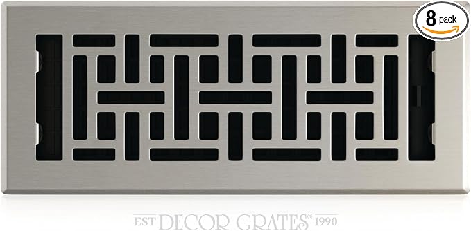 Decor Grates Metal Oriental Decorative Air Vent Cover 4x12 by DecorGrates