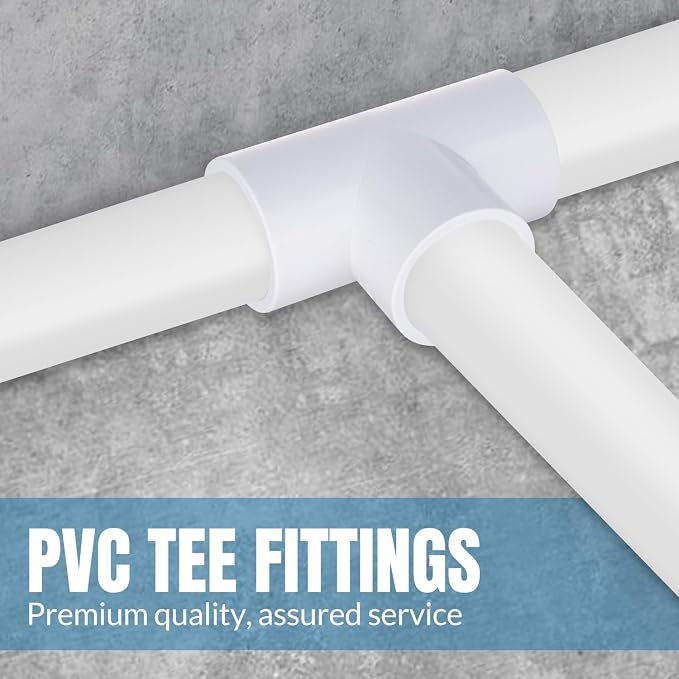 1/2-inch 3 Way Tee PVC Fittings, Furniture Grade Pipe Connector Elbow - Image 4