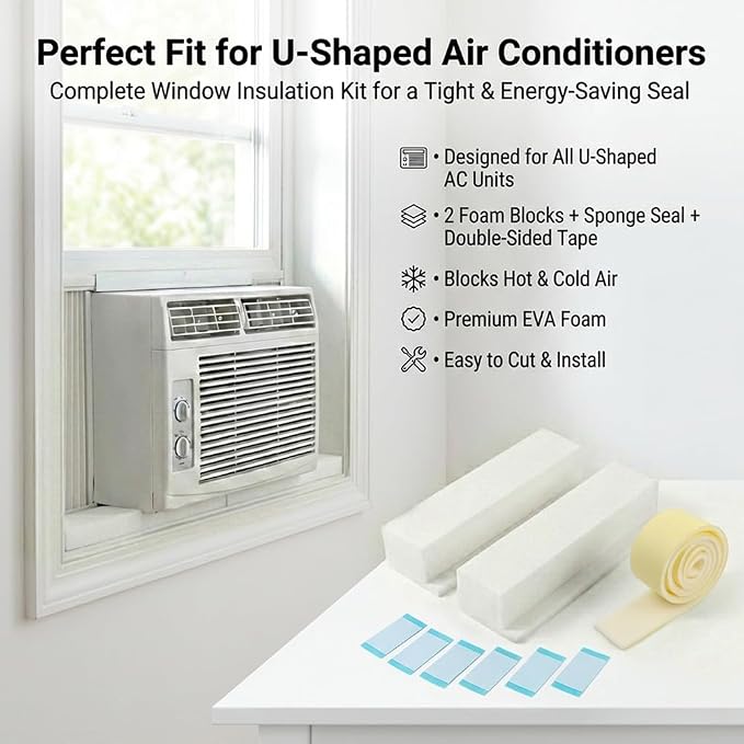 Foam Block for U-Shaped Window Air Conditioners, AC Seal Kit - Image 6