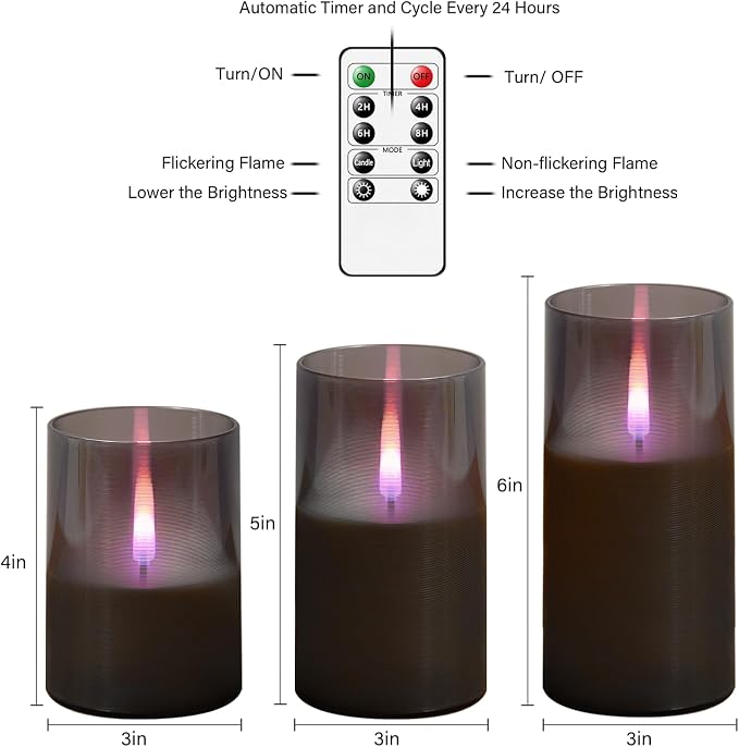 kakoya Flameless Candles Upgraded Realistic Flickering Flame, Battery Operated - Image 5
