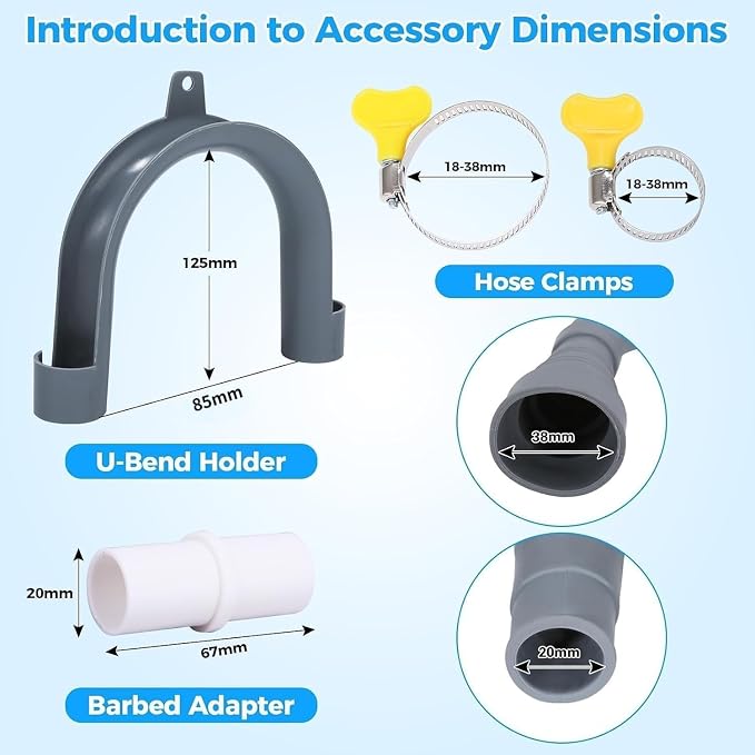 PinkCross Universal Washing Machine Drain Hose Extension, Flexible Washer & - Image 2