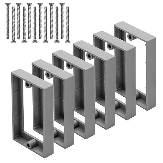 Outlet Box Extender 1/2 in. 6-Pack Gray | Includes screws. by YQSIYU