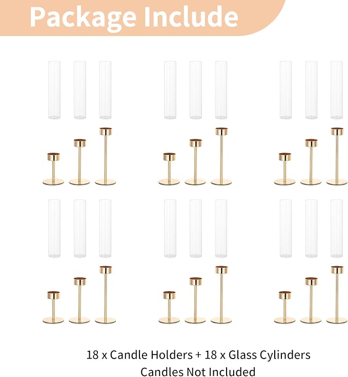 NUPTIO Candle Stick Holder for Wedding, Candlestick Decor Bulk for Party - Image 8