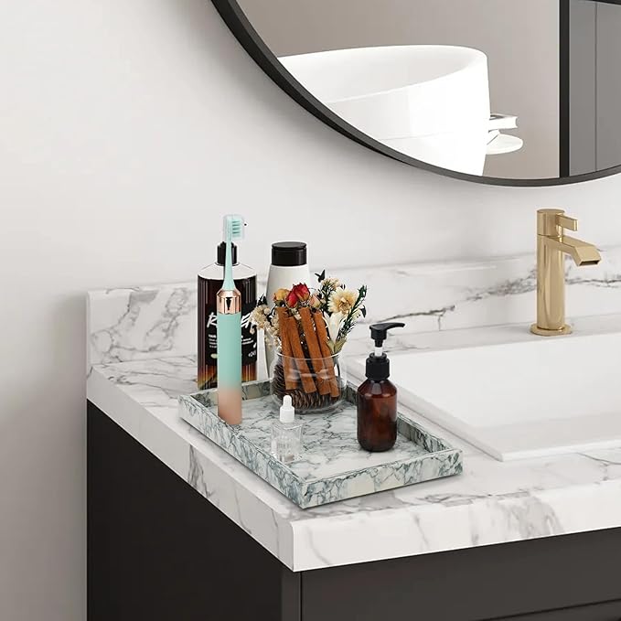 Marble Bathroom Tray, Pure Natural Vanity Tray | Marble Tray - Image 5