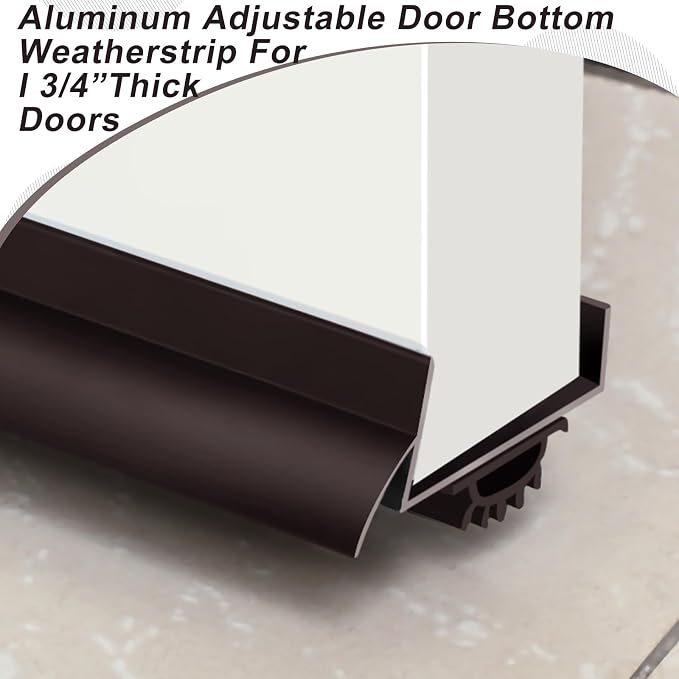 1 Pcs Morningro 36 Inch U Shape Aluminum Door Sweep - Image 3