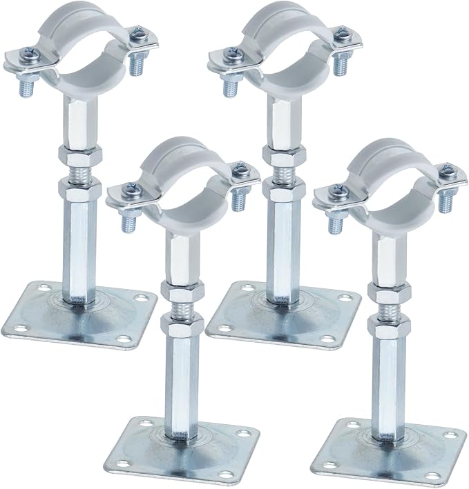 4pcs Wall Mount Pipe Supports 25mm Ceiling Mount Pipe Bracket Clamps Metal Ring by Mewutal
