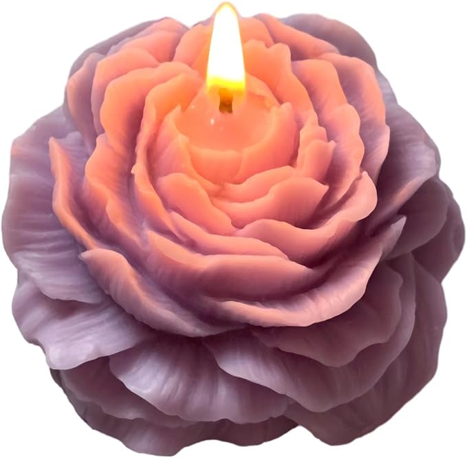 Purple Peony Flower Shape Candles by Peytanger