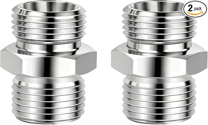 2 Pcs M16 to M16 stainless steel adapter fittings, suitable by Unknown