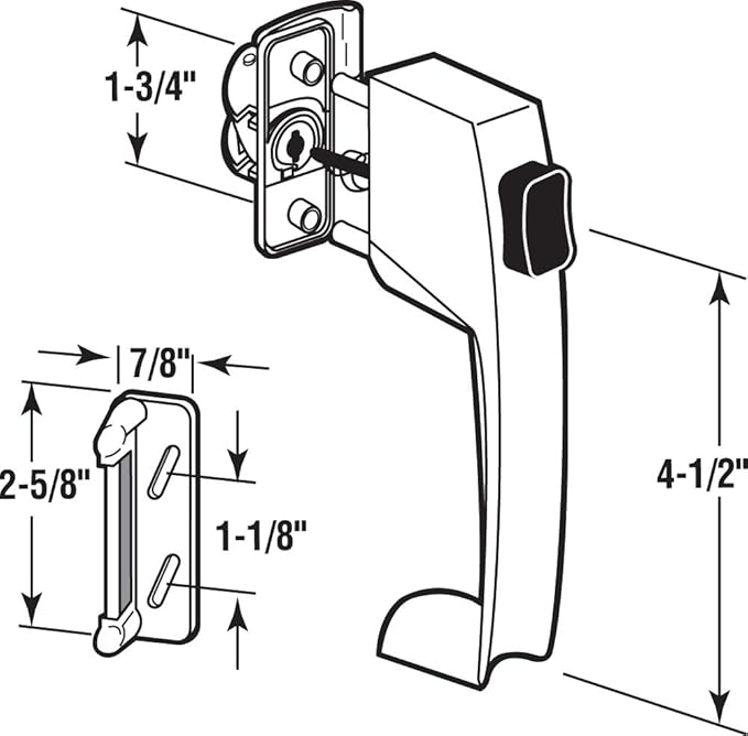 Prime-Line K 5116 Screen and Storm Door Push Button Latch Set - Image 2