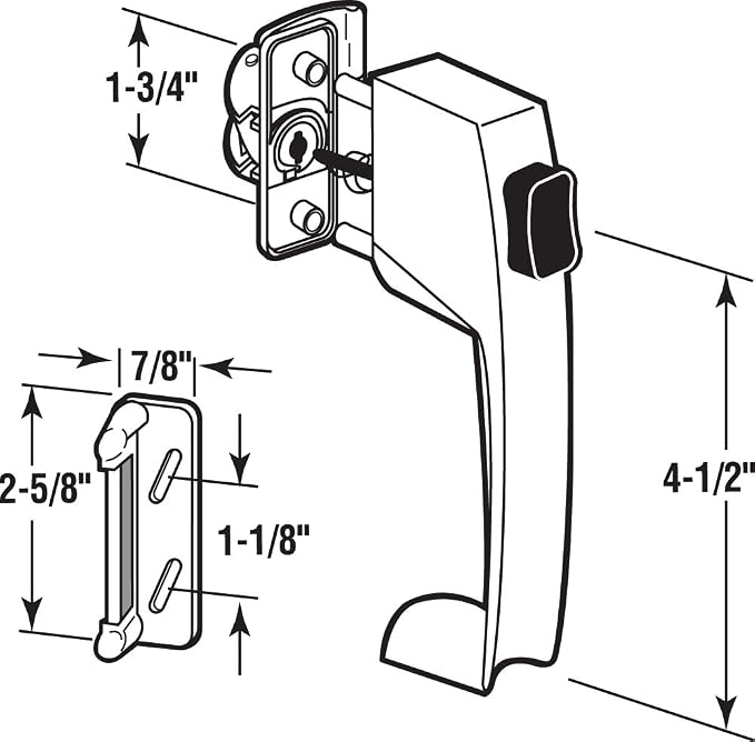 Prime-Line K 5070 Screen and Storm Door Push Button Latch Set - Image 2