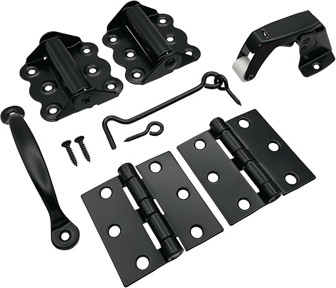 Nuvo Iron Black Screen Door Hardware Kit - Image 2