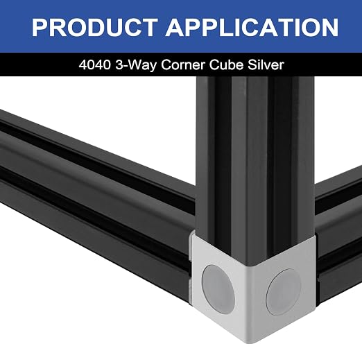 12pcs 4040 3-Way Corner Cube 4040 Extrusion Hardware Silver | T-Slot V-Slot - Image 6