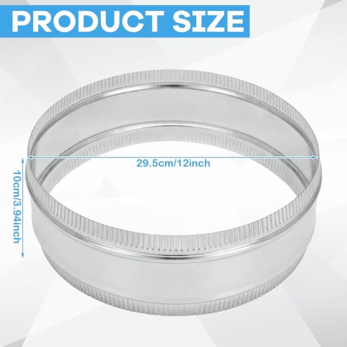 Frienda 12" Duct Coupler Duct Connector Coupling Flexible Galvanized Steel - Image 2