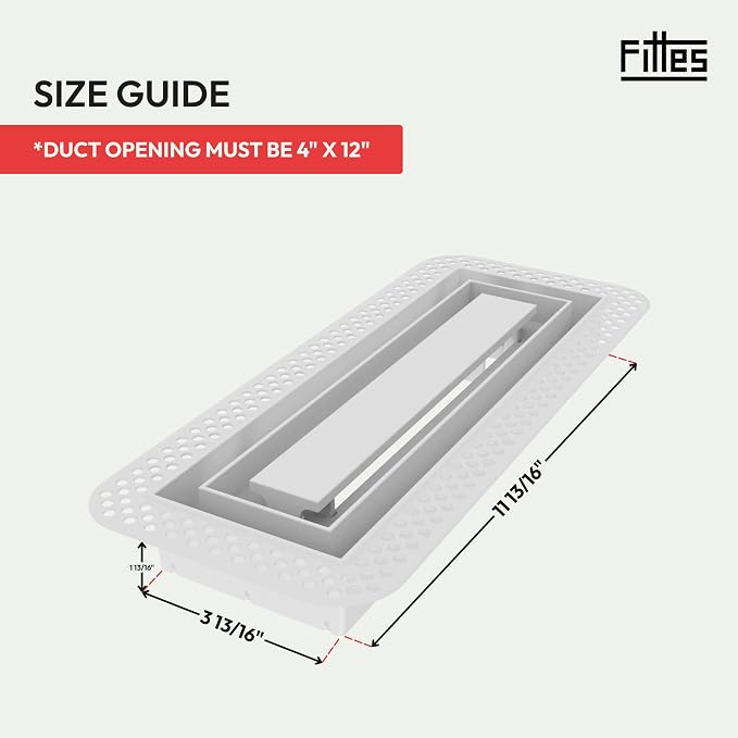 Fittes Flush Wall Vent, Minimalist ABS Plastic HVAC Air Return Register Cover - Image 14