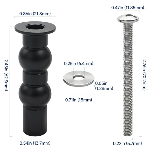THU651 Toilet Seat Mounting Bolts Hardware Kit Compatible - Image 2