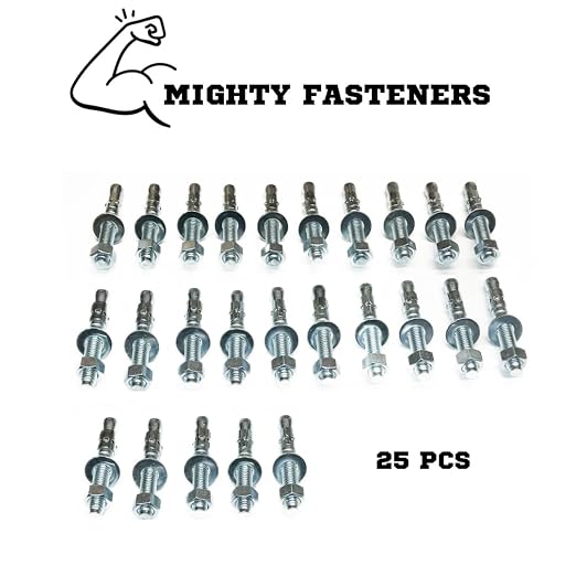 MIGHTY FASTENERS Zinc-Plated Steel Wedge Anchors, 3/8" X 2-3/4" - Image 3