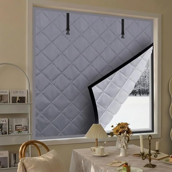 Winter Insulated Window Cover-Oxford Thermal Insulated Home Window Blanket | 3 - Image 3