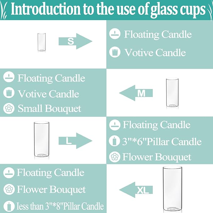 Set of 16 Pcs Glass Cylinder Vases - Image 5