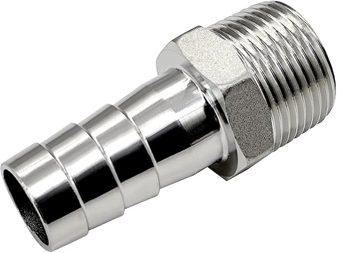 Stainless Steel Hose Barb Fitting 3/4" Hose Barb to 3/4" NPT Male Thread - Image 7