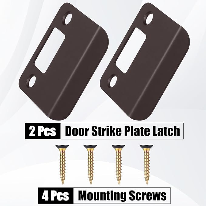 2 Pack Extended Strike Plate Round Corner, 2.25 X 2.25 Inch, 2-1/4" x 1-3/4" - Image 7