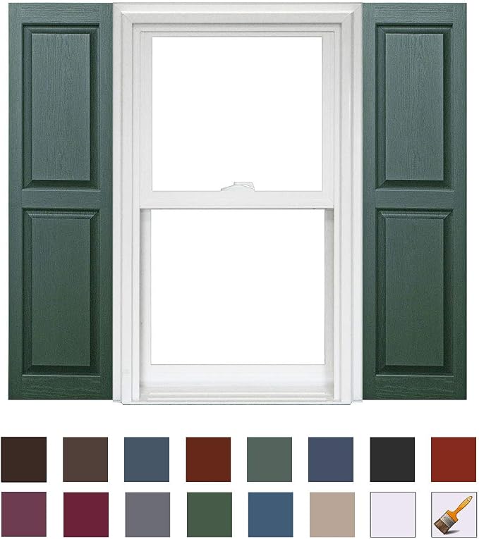 Polaris Homeside Raised Panel Vinyl Shutters 14-1/2in. x 39in. - Image 2
